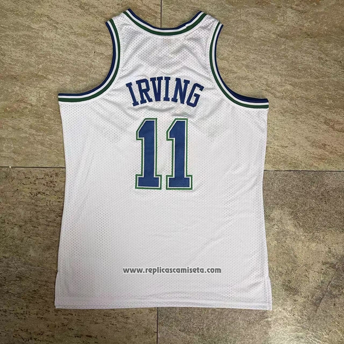 Camiseta Dallas Mavericks Kyrie Irving NO 11 Mitchell & Ness 2023-24 Blanco